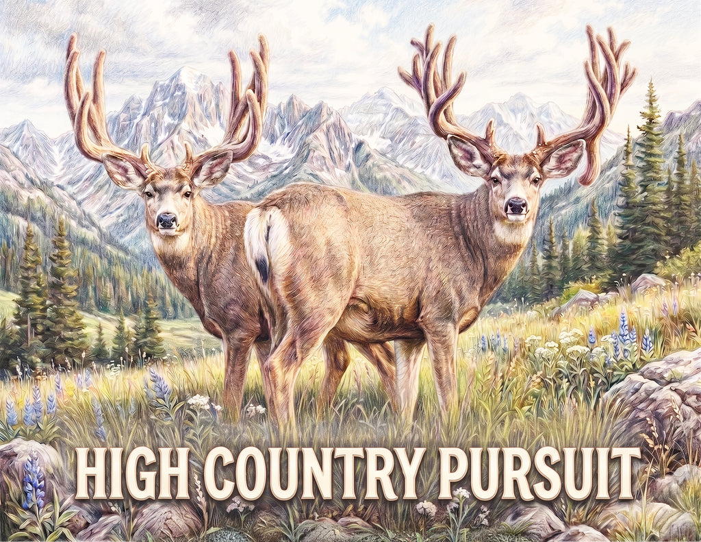 High Country Pursuit Coloring Book: Instant Digital Download